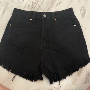 Black high waisted shorts